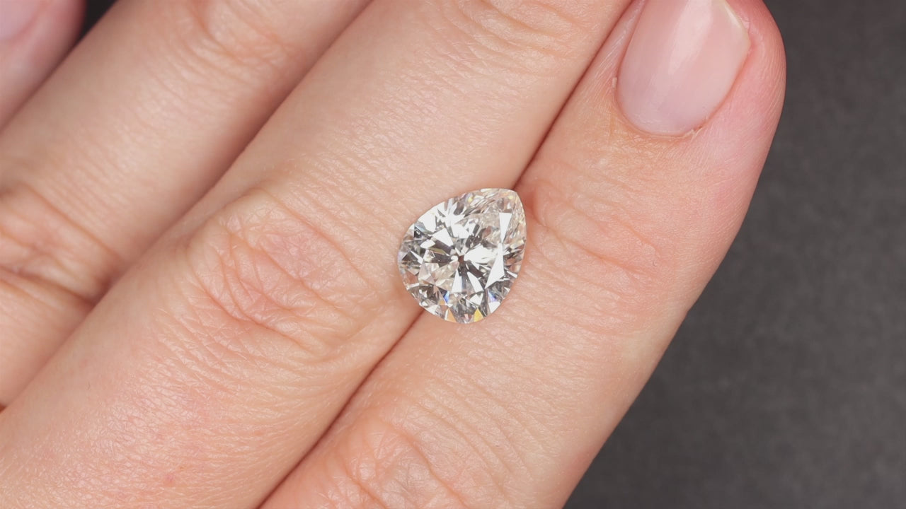 3.41ct OLD PEAR SHAPE DIAMOND GIA CERTIFIED VINTAGE ART DECO LOOSE NATURAL