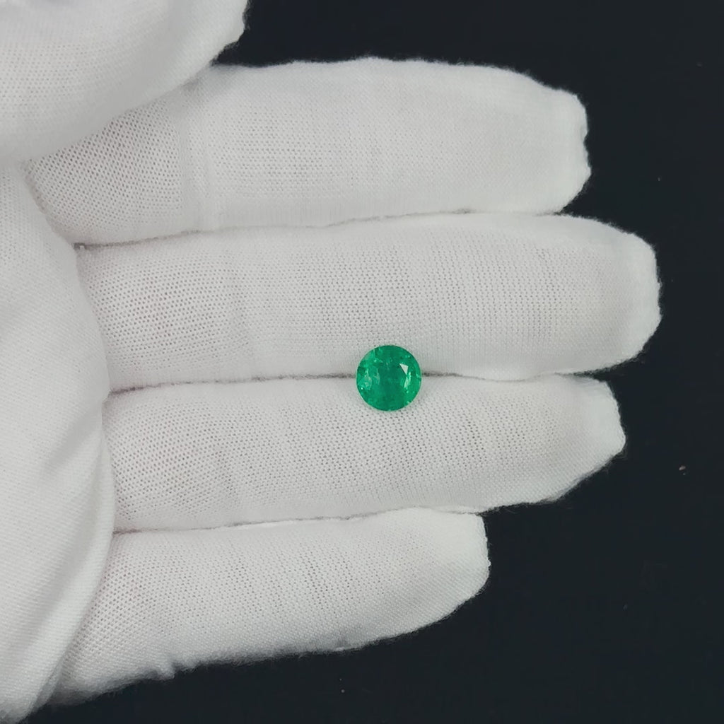GIA CERTIFIED EMERALD 2.42ct 9mm ROUND CUT NATURAL GREEN LOOSE GEMSTONE 2.5ct
