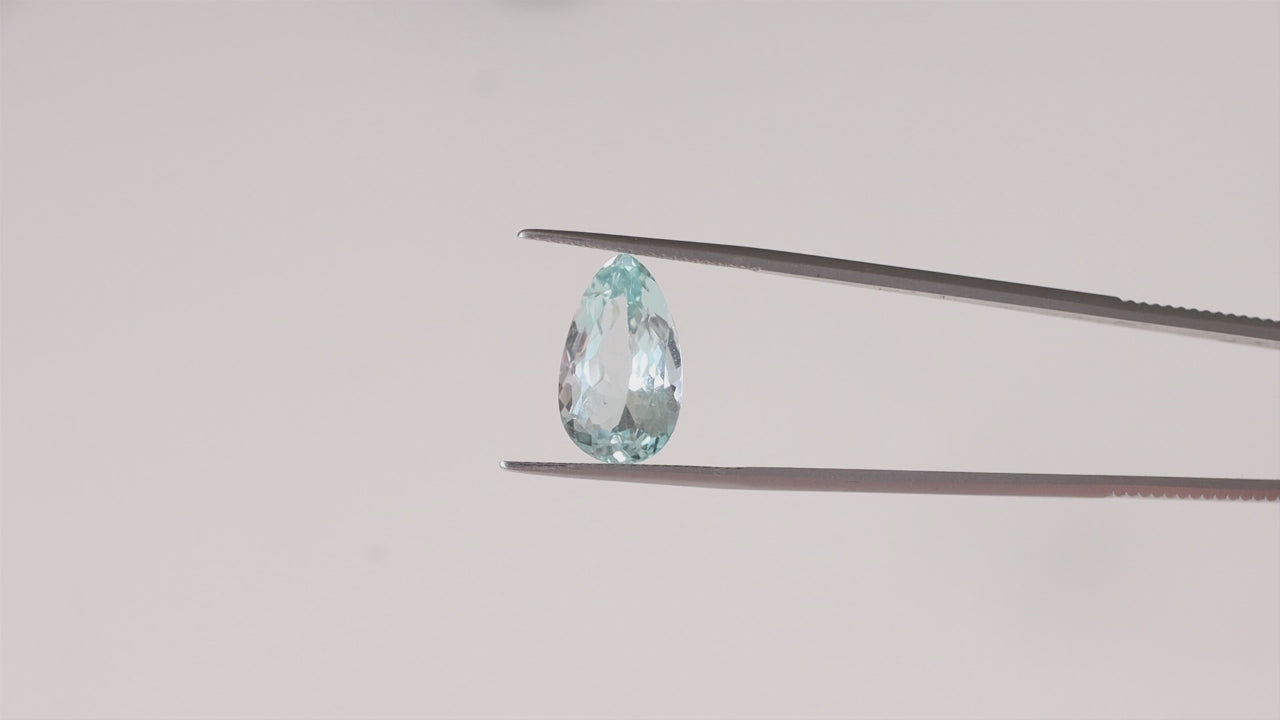 5.55ct GIA CERTIFIED AQUAMARINE PEAR SHAPE LOOSE NATURAL BLUE GEMSTONE TEARDROP