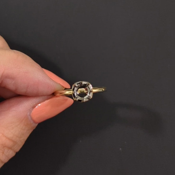 ANTIQUE STYLE ENGAGEMENT RING SETTING 14k GOLD SOLITAIRE VICTORIAN COLETTE MOUNT
