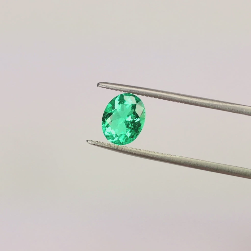 GIA CERTIFIED COLOMBIAN EMERALD 1.78ct OVAL SHAPE CUT NATURAL LOOSE GEMSTONE