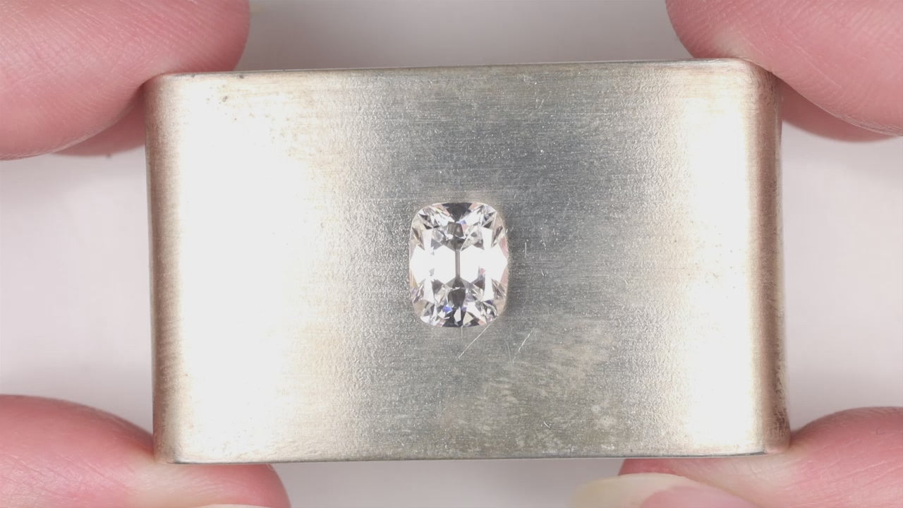 1.64ct OLD MINE CUT LAB CREATED DIAMOND CERTIFIED E VS1 CUSHION BRILLIANT 1.5ct