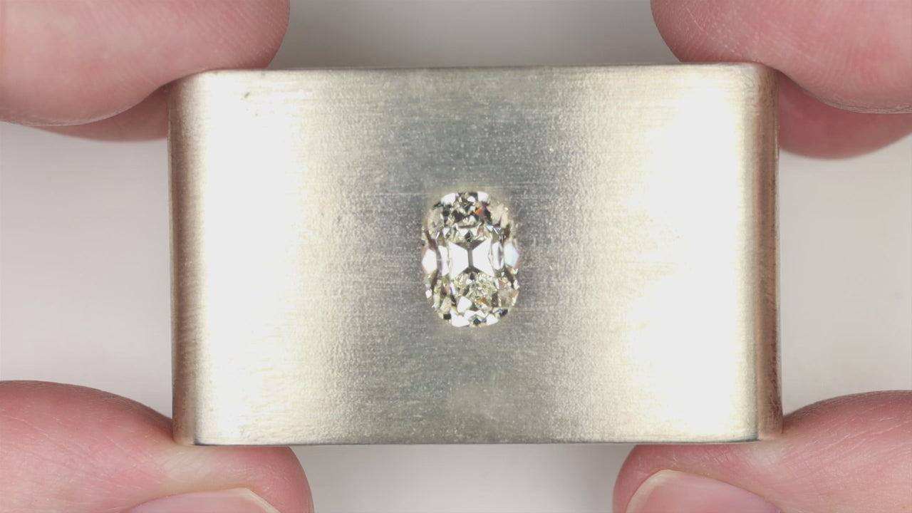 2.05ct OLD MINE CUT DIAMOND GIA CERTIFIED K SI1 ELONGATED CUSHION BRILLIANT 2ct