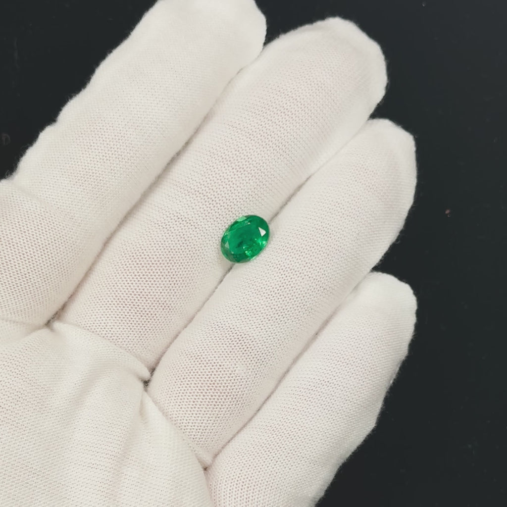 GIA CERTIFIED EMERALD 2.32ct OVAL SHAPE CUT NATURAL BRIGHT GREEN LOOSE GEMSTONE