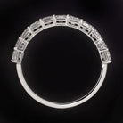 2 CARAT EMERALD CUT LAB CREATED DIAMOND WEDDING BAND HALF ETERNITY RING BAGUETTE