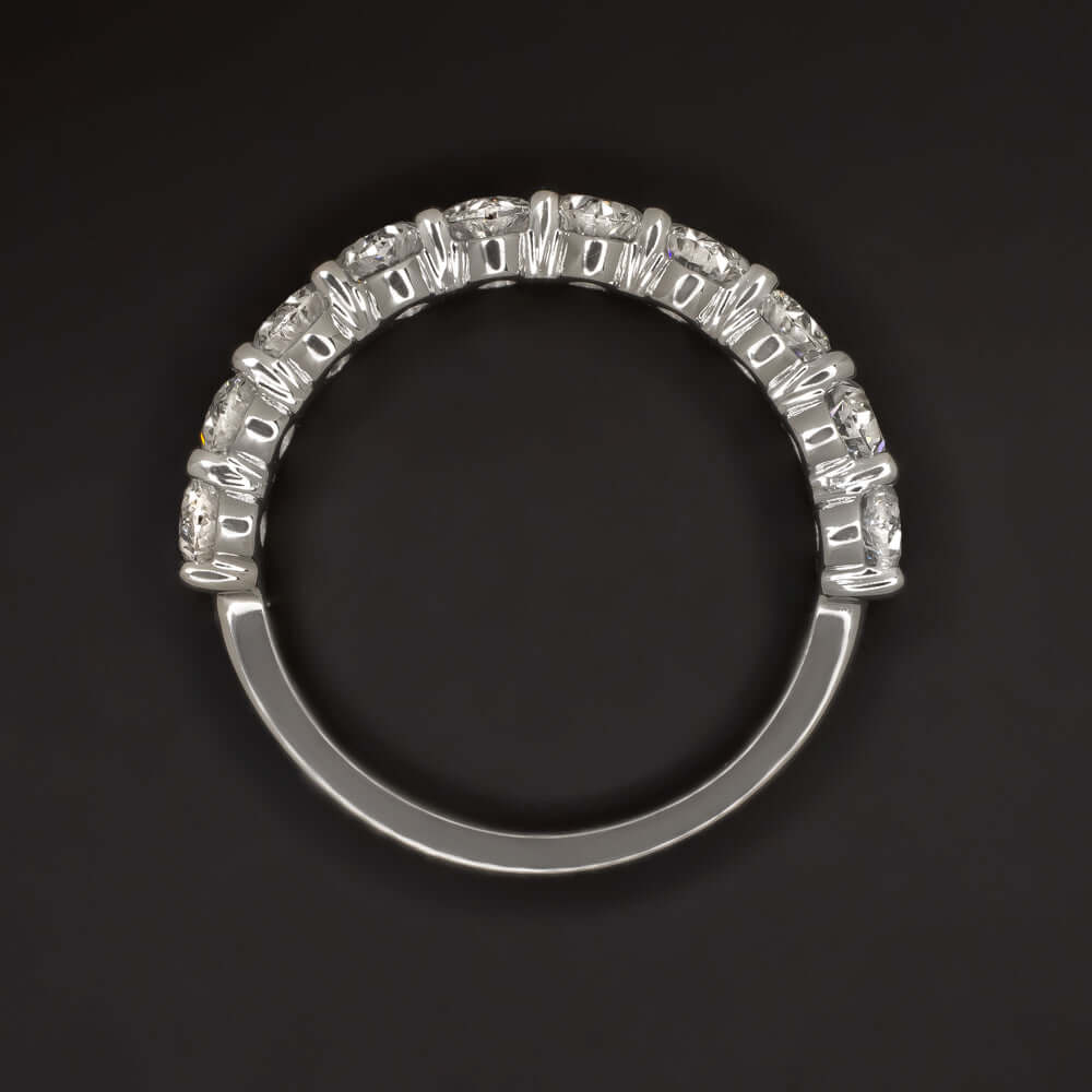 2 CARAT OVAL SHAPE LAB CREATED DIAMOND WEDDING BAND HALF ETERNITY RING STACKING