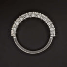 2 CARAT OVAL SHAPE LAB CREATED DIAMOND WEDDING BAND HALF ETERNITY RING STACKING