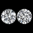 2 CARAT ROUND BRILLIANT CUT NATURAL DIAMOND STUD EARRINGS MATCHING PAIR 2ct RBC