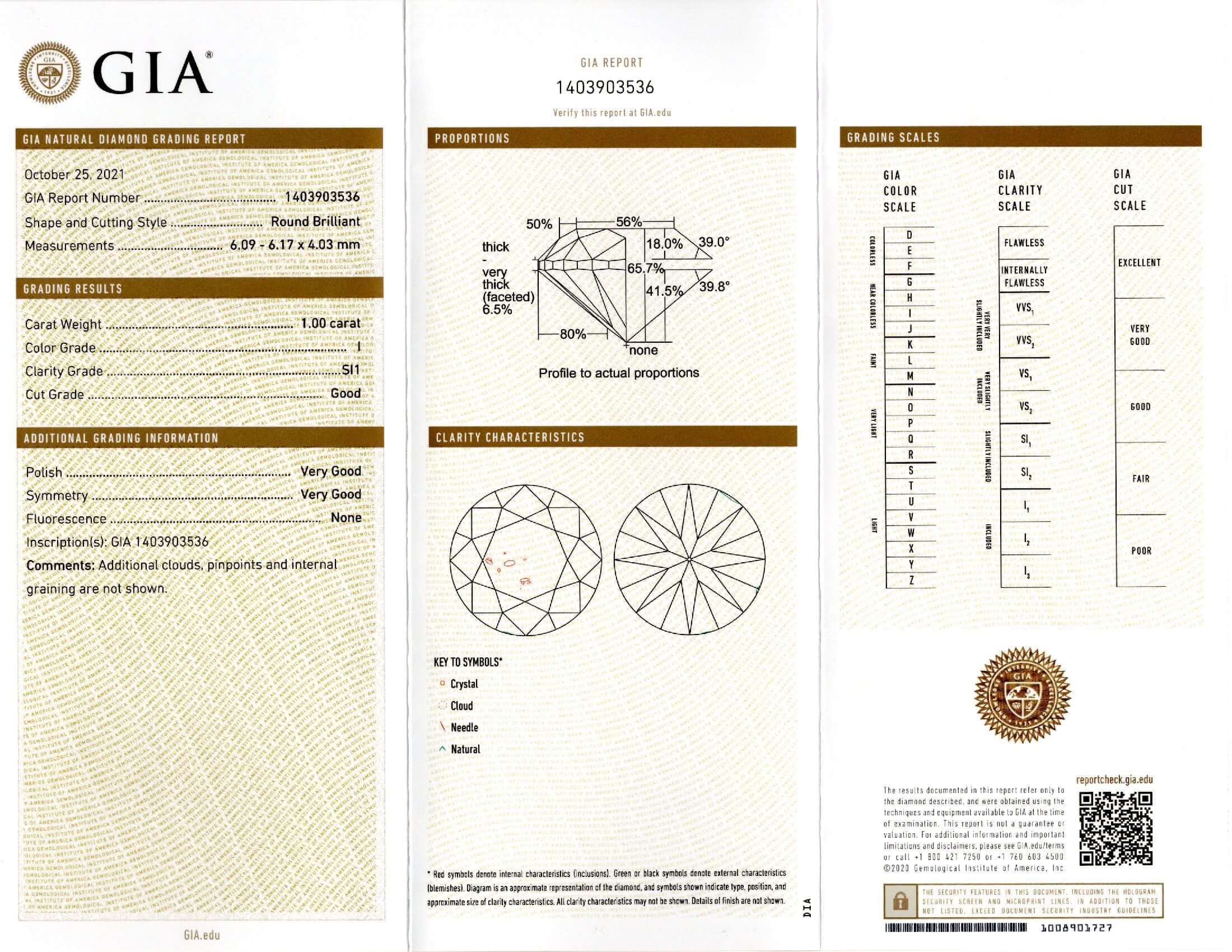 2 CARAT GIA CERTIFIED I SI1 DIAMOND STUD EARRINGS VERY GOOD CUT ROUND PAIR 2ct