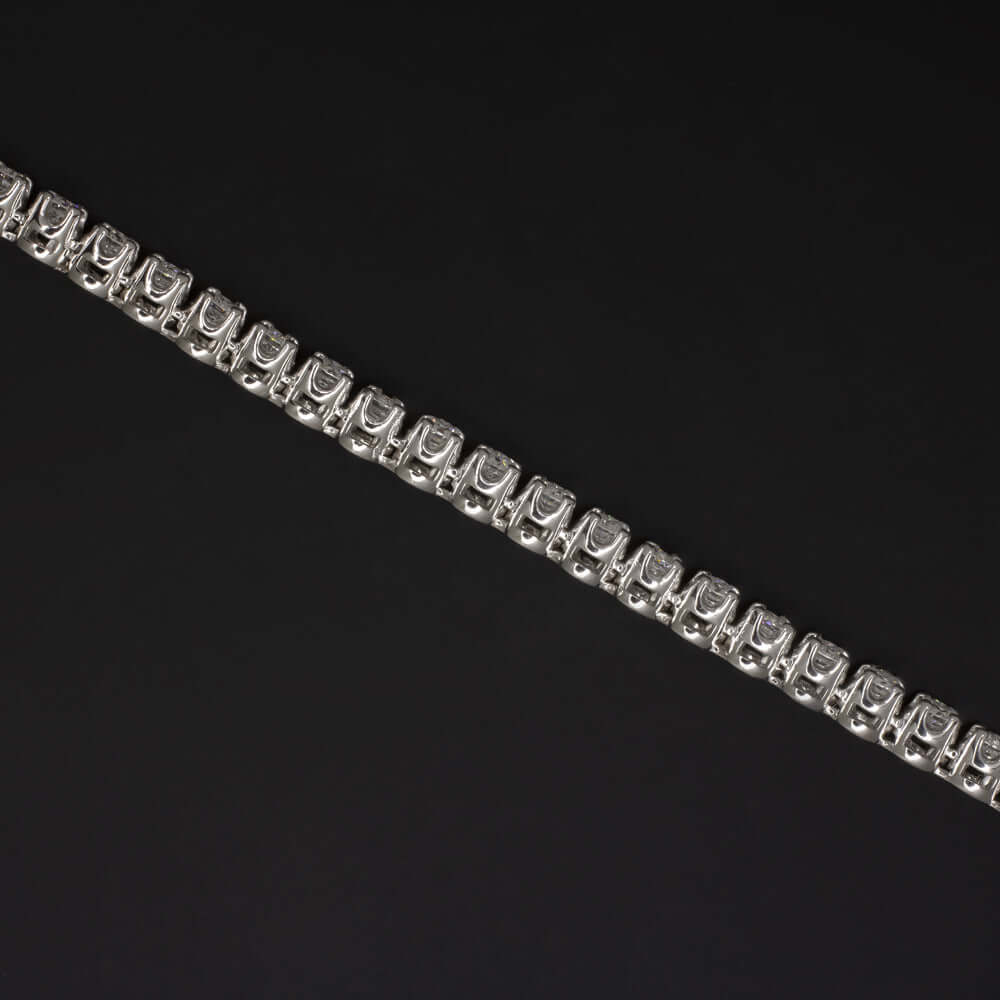1.84ct LAB CREATED DIAMOND TENNIS BRACELET 14k WHITE GOLD CLASSIC ROUND CUT 2ct