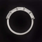 1 CARAT OVAL SHAPE LAB CREATED DIAMOND WEDDING BAND EAST WEST RING HALF ETERNITY