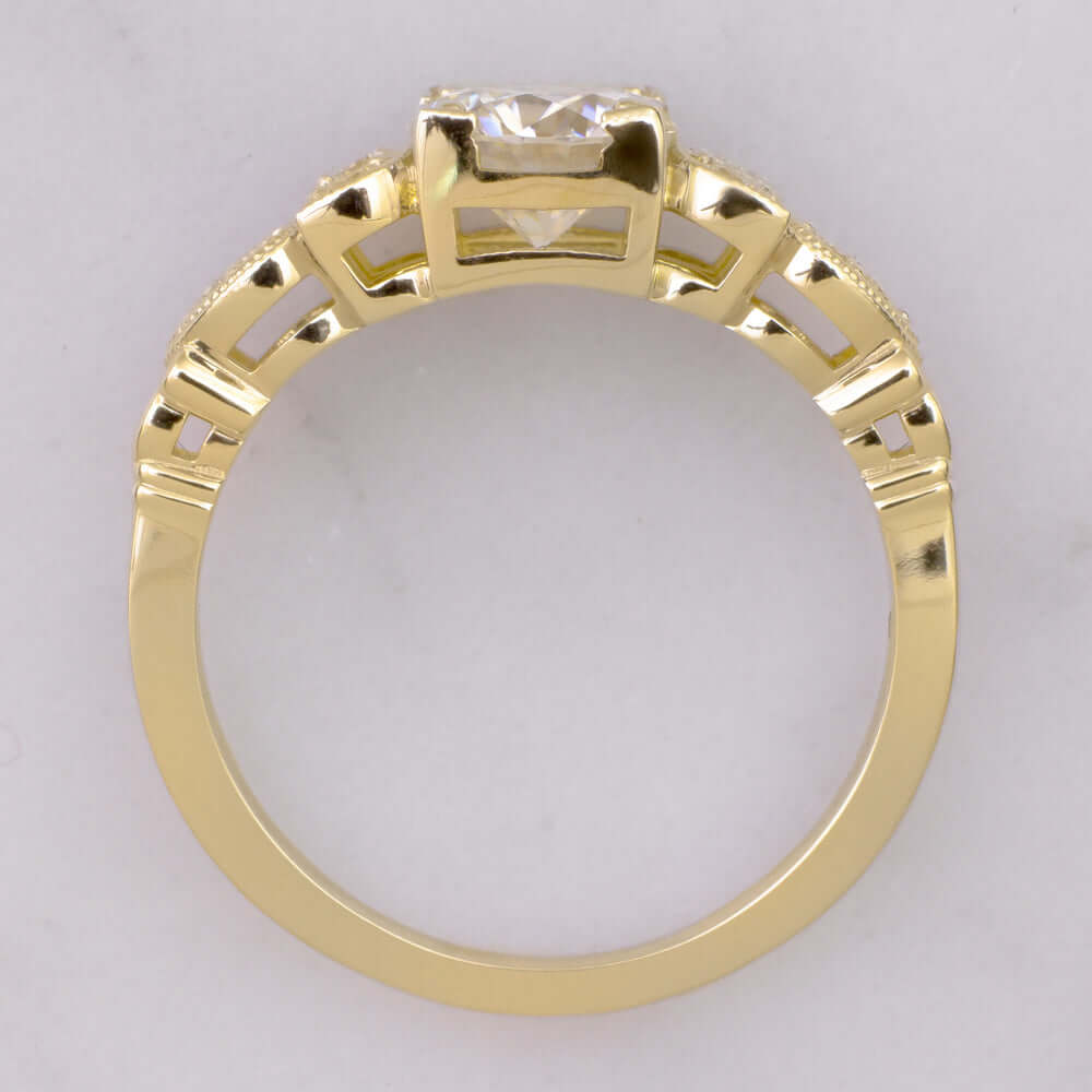 1.24ct GIA CERTIFIED OLD EUROPEAN CUT DIAMOND ENGAGEMENT RING VINTAGE INSPIRED
