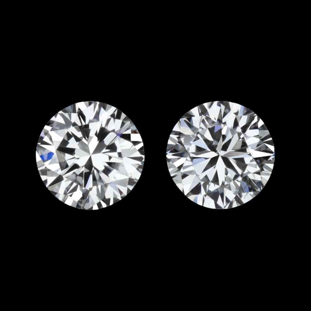 1ct E-F VS1-SI1 DIAMOND STUD EARRINGS ROUND BRILLIANT CUT MATCHING PAIR NATURAL