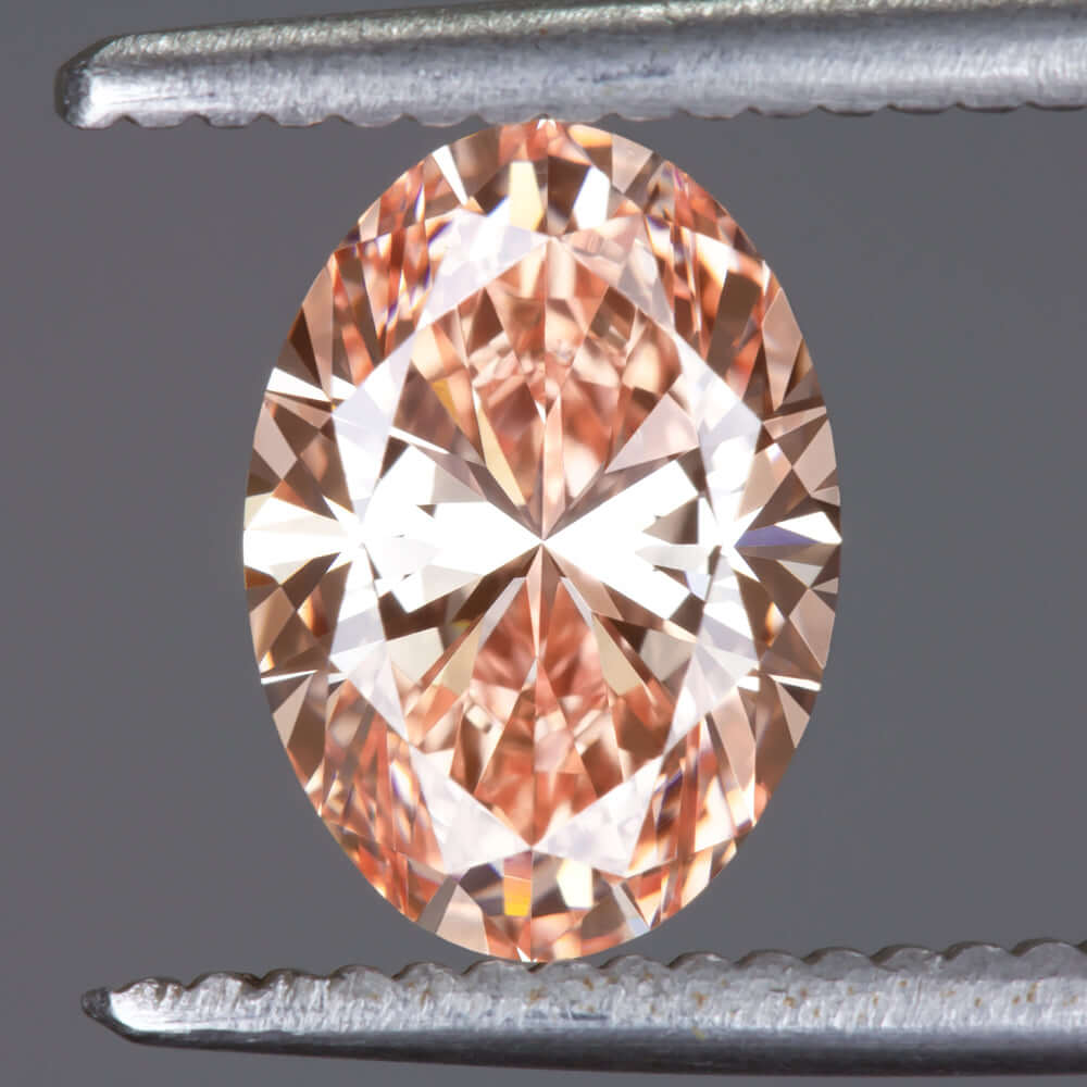 1.81ct CERTIFIED FANCY INTENSE PINK VS1 LAB CREATED DIAMOND LOOSE OVAL SHAPE CUT