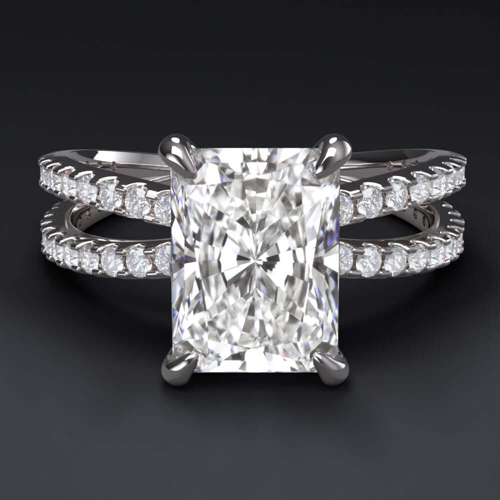 2 CARAT LAB GROWN DIAMOND ENGAGEMENT RING IGI CERTIFIED F VS2 RADIANT SOLITAIRE