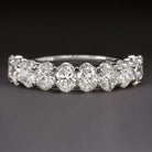 2 CARAT OVAL SHAPE LAB CREATED DIAMOND WEDDING BAND HALF ETERNITY RING STACKING