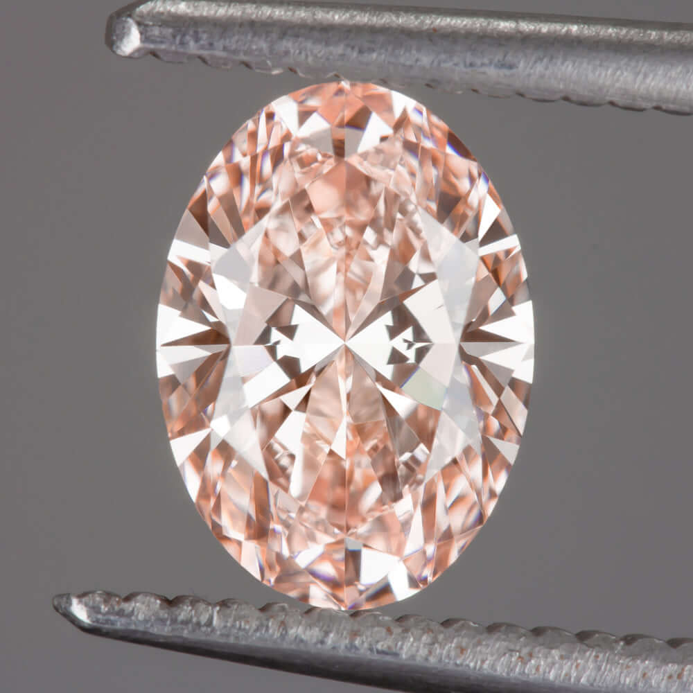 1.5 CARAT CERTIFIED FANCY INTENSE PINK VS1 LAB CREATED DIAMOND LOOSE OVAL SHAPE