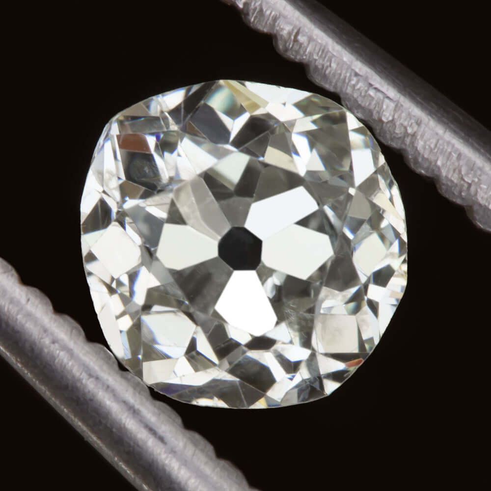 1.63ct K SI1 ANTIQUE OLD MINE CUT DIAMOND LOOSE NATURAL ESTATE CUSHION BRILLIANT