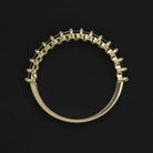 2ct NATURAL BLACK SPINEL STACKING RING WEDDING BAND 14k YELLOW GOLD BAGUETTE CUT