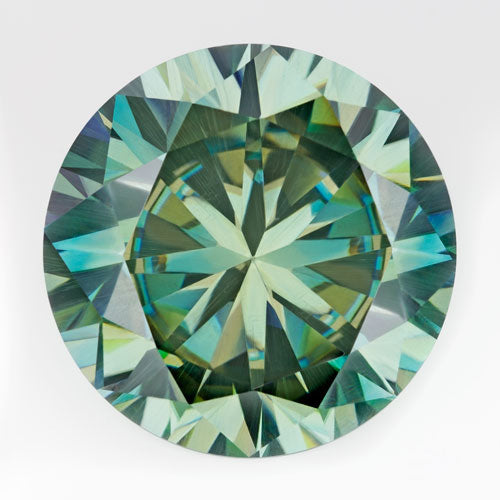 RARE 45 CARAT BLUE GREEN MOISSANITE HUGE 1 INCH LOOSE ROUND PENDANT LARGE BIG
