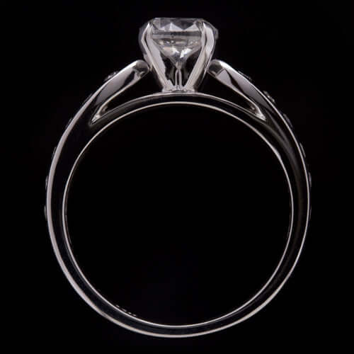 1.2ct NATURAL ROUND BRILLIANT CUT F Si2 DIAMOND BURNISH ENGAGEMENT RING 1.25ct Ivy & Rose