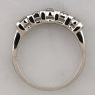 ROUND BRILLIANT DIAMOND 1/2ct F-G SI PLATINUM WEDDING BAND STACKING RING 5 STONE