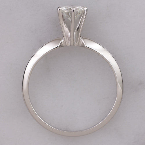 NATURAL ROUND BRILLIANT CUT DIAMOND 0.42ct SOLITAIRE ENGAGEMENT RING WHITE GOLD