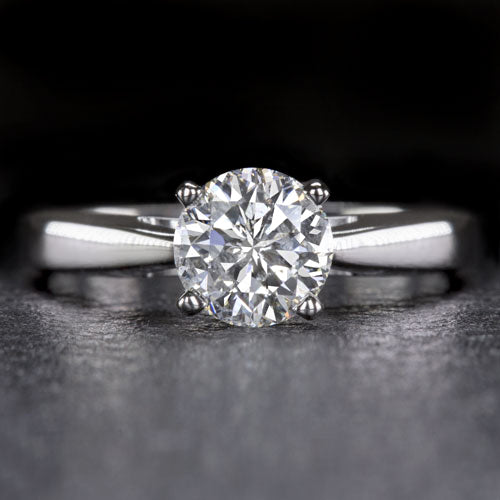 IDEAL CUT 1ct ROUND IGI CERTIFIED H SI2 137 EVENING STAR DIAMOND ENGAGEMENT RING