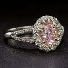 1.5CT NATURAL FANCY PINK 1CT OVAL DIAMOND GIA CERTIFIED OVAL CUT ENGAGEMENT RING Ivy & Rose
