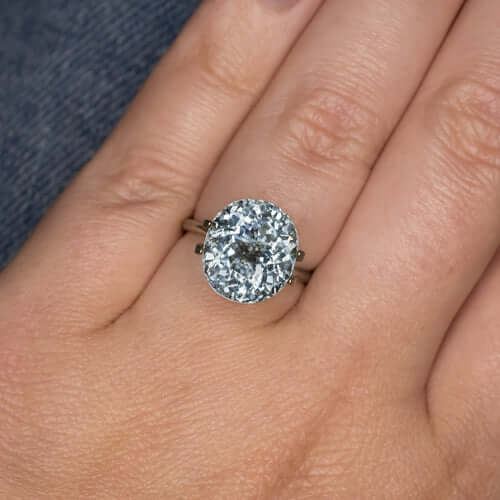 7.61ct PARAIBA TOURMALINE AGL CERTIFIED NO HEAT BLUE GRAY OVAL SHAPE CUSHION CUT Ivy & Rose