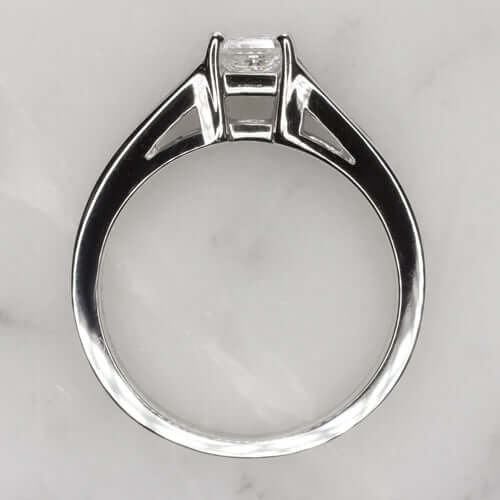 .79ctw RADIANT CUT NATURAL DIAMOND ENGAGEMENT RING 18K WHITE GOLD PRINCESS 3/4CT Ivy & Rose