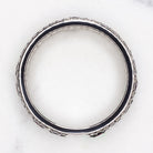 NATURAL RUBY DIAMOND WEDDING BAND ETERNITY RING 3 ROW VINTAGE STYLE WHITE GOLD
