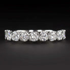 1.19ct LAB CREATED IDEAL CUT DIAMOND HALF ETERNITY RING WEDDING BAND WHITE GOLD