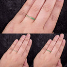 14K GOLD GREEN SAPPHIRE ONYX 2 COLOR ETERNITY RING STACKABLE BAND OMBRE GRADIENT