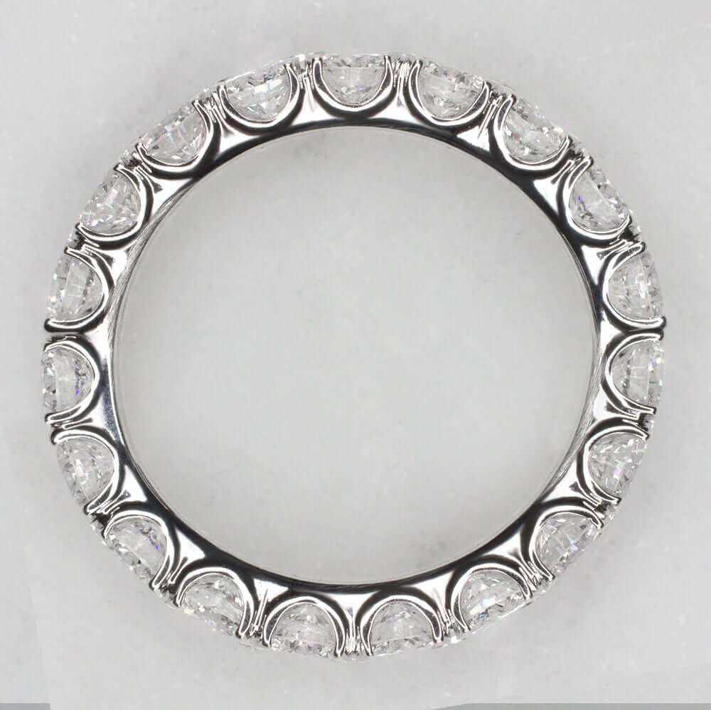 2.4ct EXCELLENT CUT LAB CREATED DIAMOND ETERNITY BAND WEDDING RING WHITE GOLD