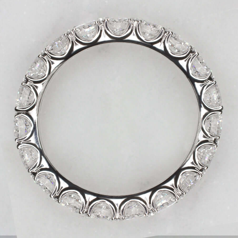 2.4ct EXCELLENT CUT LAB CREATED DIAMOND ETERNITY BAND WEDDING RING WHITE GOLD