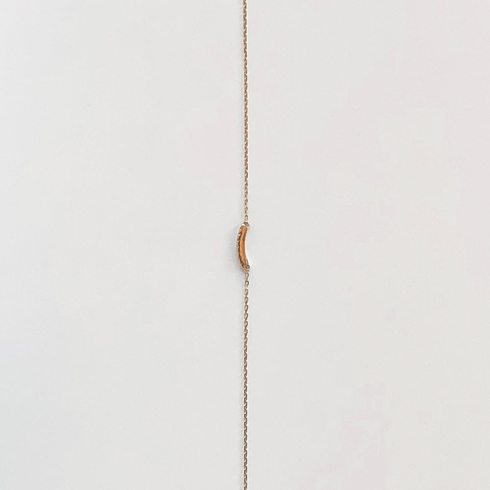 NATURAL DIAMOND BRACELET CURVED BAR MINIMALIST ROSE GOLD CHAIN PAVE JEWELRY GIFT