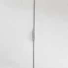 NATURAL DIAMOND BRACELET CURVED BAR MINIMALIST WHITE GOLD CHAIN SIMPLE JEWELRY