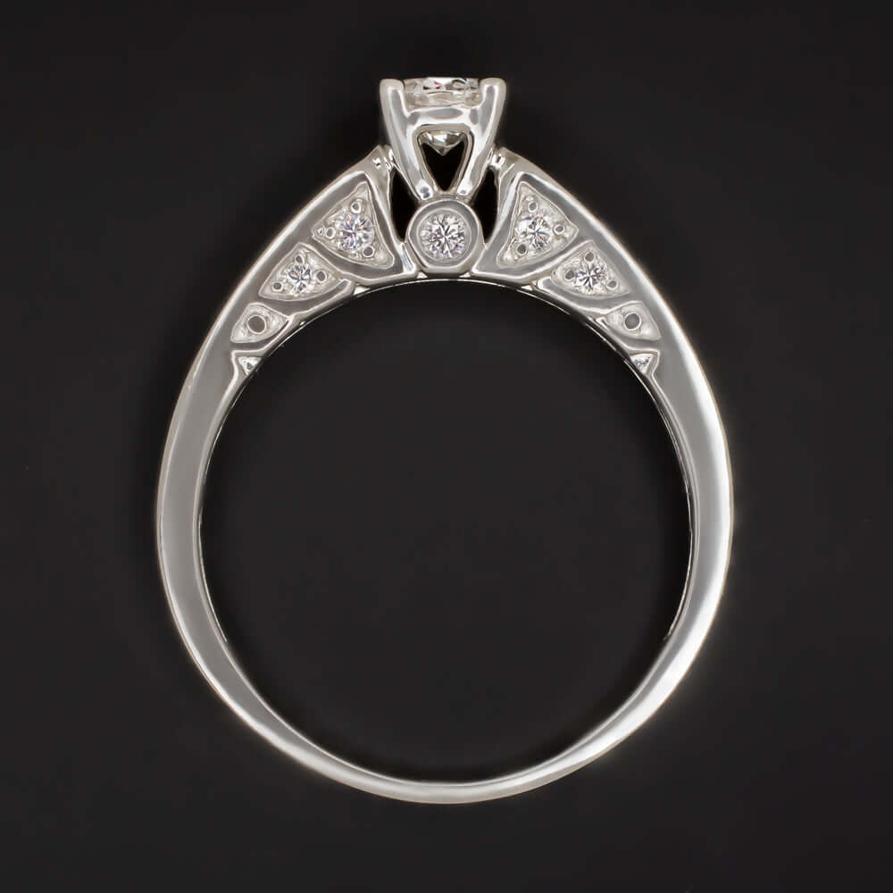 F SI EXCELLENT CUT DIAMOND ENGAGEMENT RING ROUND BRILLIANT CLASSIC 1/2ct NATURAL