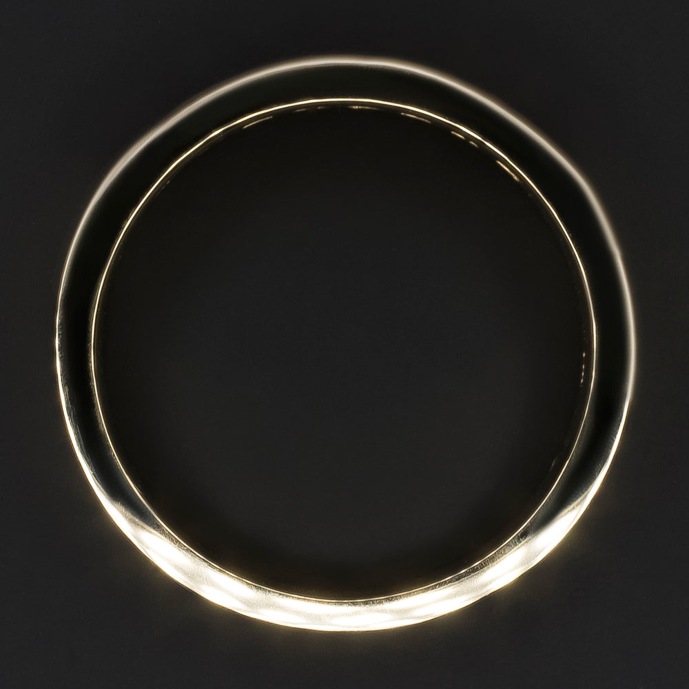 NATURAL ORANGE SAPPHIRE STACKING RING YELLOW GOLD WEDDING BAND BAGUETTE CUT
