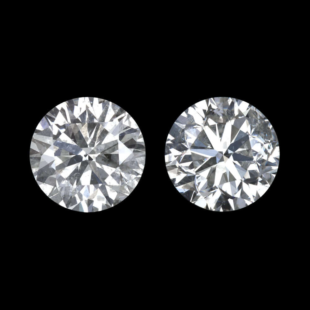 0.72c F-G EX CUT NATURAL DIAMOND STUD EARRINGS ROUND BRILLIANT MATCHING PAIR 3/4