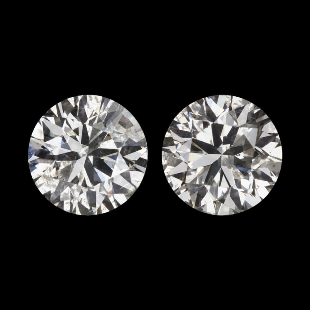 0.73c VERY GOOD CUT NATURAL DIAMOND STUD EARRINGS ROUND BRILLIANT PAIR 3/4 CARAT