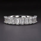 2 CARAT EMERALD CUT DIAMOND WEDDING BAND HALF ETERNITY RING WHITE GOLD BAGUETTE