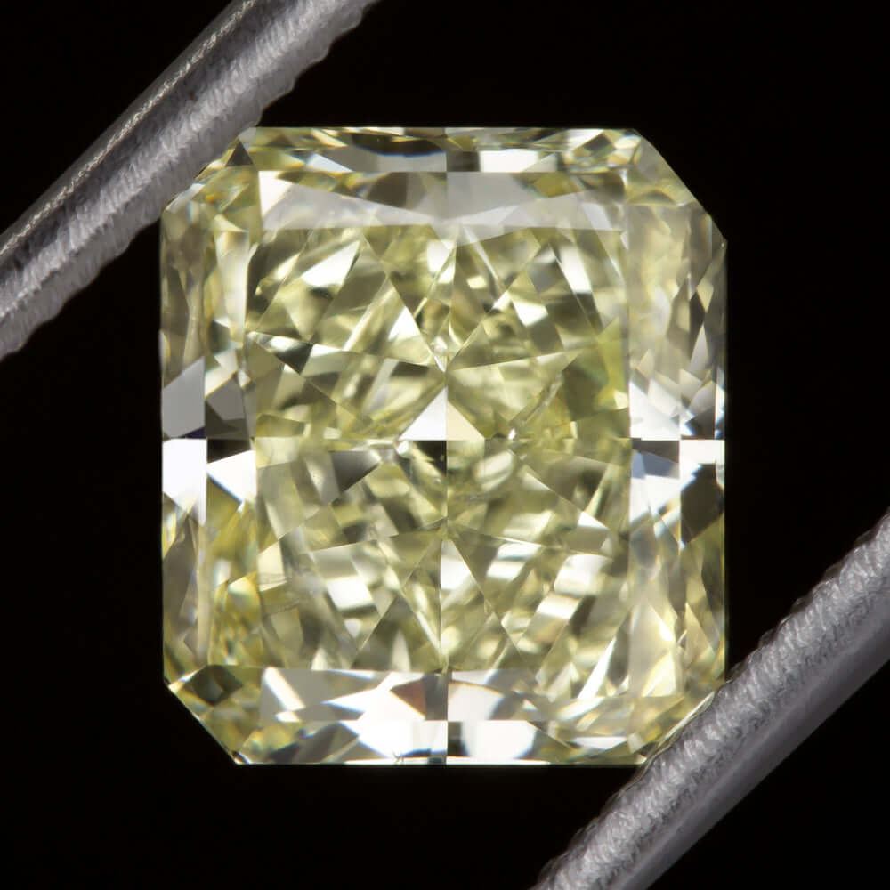 1.38ct GIA CERTIFIED FANCY YELLOW DIAMOND IDEAL RADIANT CUT NATURAL LOOSE 1.5ct