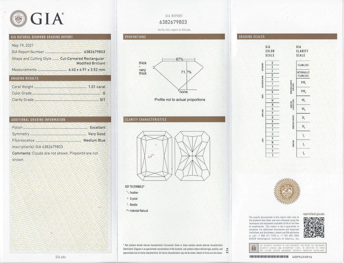2ct GIA CERTIFIED G SI1-SI2 RADIANT CUT DIAMOND STUD EARRINGS PAIR NATURAL LOOSE