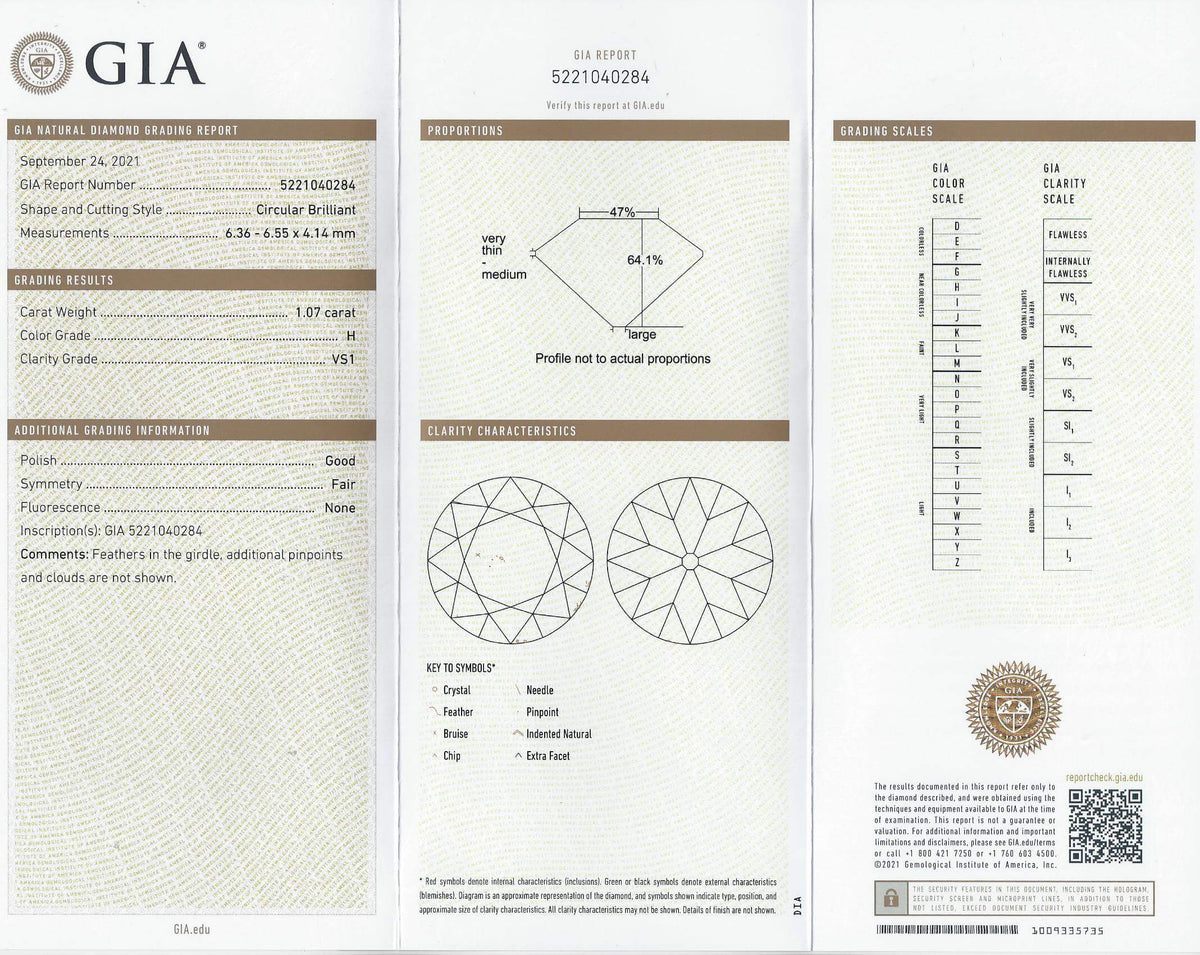 2.21c GIA CERTIFIED H-I VS OLD EUROPEAN CUT DIAMOND STUD EARRINGS VINTAGE 2.25ct