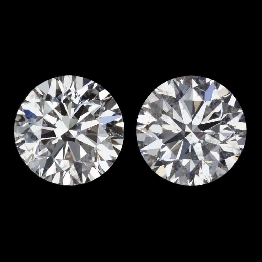 0.95ct VERY GOOD CUT NATURAL DIAMOND STUD EARRINGS WHITE CLEAN PAIR ROUND 1ct