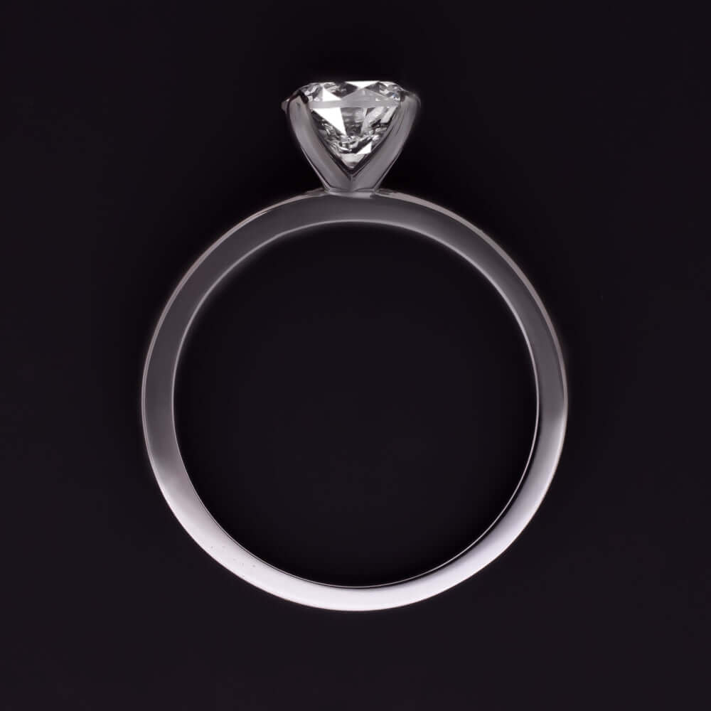 1 CARAT NATURAL DIAMOND SOLITAIRE RING BLACK GOLD ROUND BRILLIANT CUT ENGAGEMENT Ivy & Rose