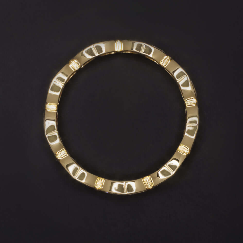 1.30ct MARQUISE CUT G-H VS DIAMOND ETERNITY BAND WEDDING RING 14k YELLOW GOLD