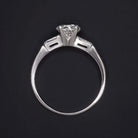 1.48ct H SI OLD EUROPEAN CUT DIAMOND ENGAGEMENT RING VINTAGE WHITE GOLD 1.5ct